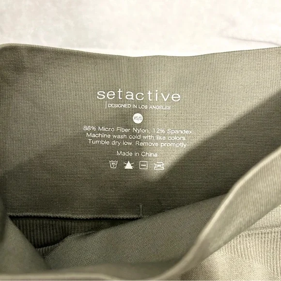 SET Active Sculptflex Leggings Olive Green Size XS/S - Picture 8 of 9